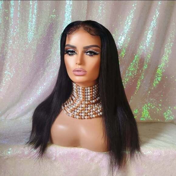 100%Human hair closure wig main image 4